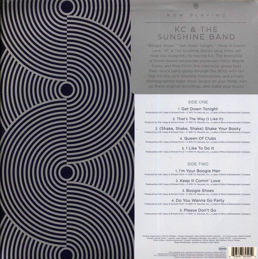 KC & The Sunshine Band - Now Playing (ltd. ed.) (glitter ball clear vinyl) vinyl LP back cover