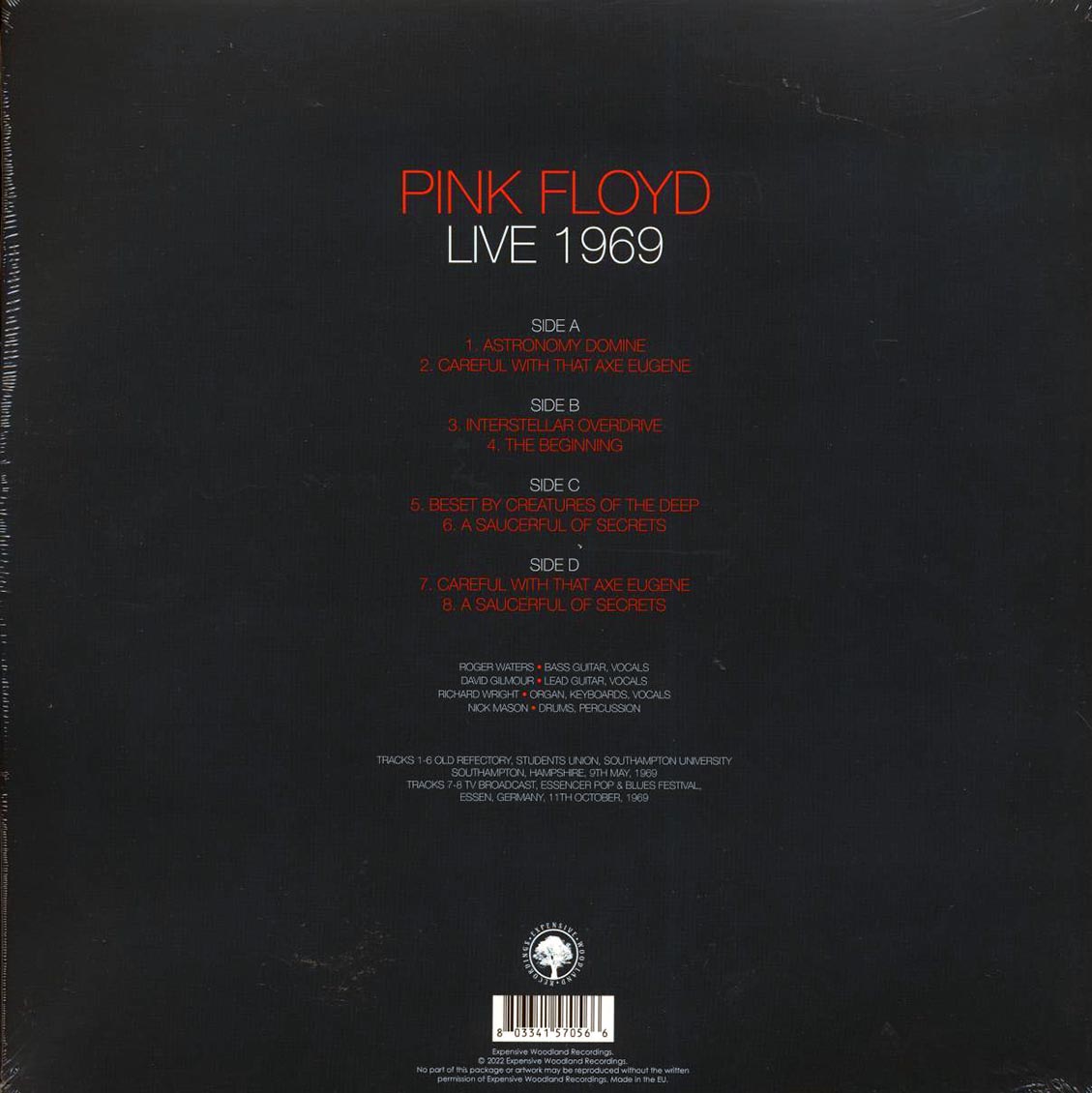 Pink Floyd - Live 1969 (ltd. ed.) (2xLP) (red vinyl) vinyl LP back cover