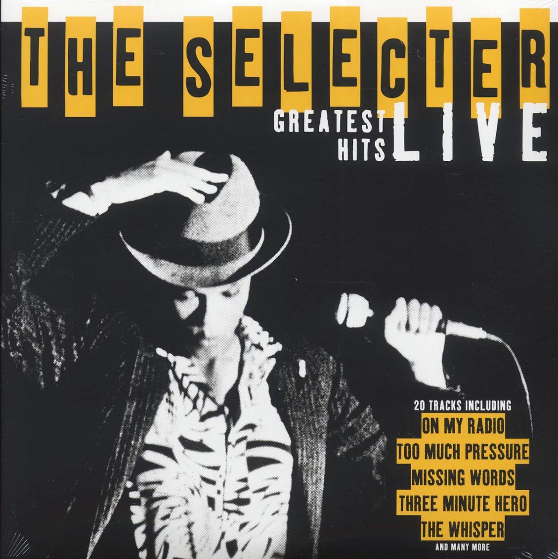 The Selecter - Greatest Hits Live: Minneapolis, 1991 (ltd. ed.) (2xLP) (clear vinyl) vinyl LP front cover