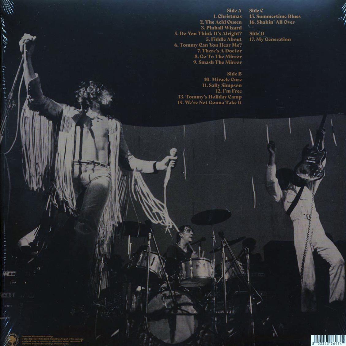 The Who - Amsterdam 1969 Volume 2 (2xLP) vinyl LP back cover