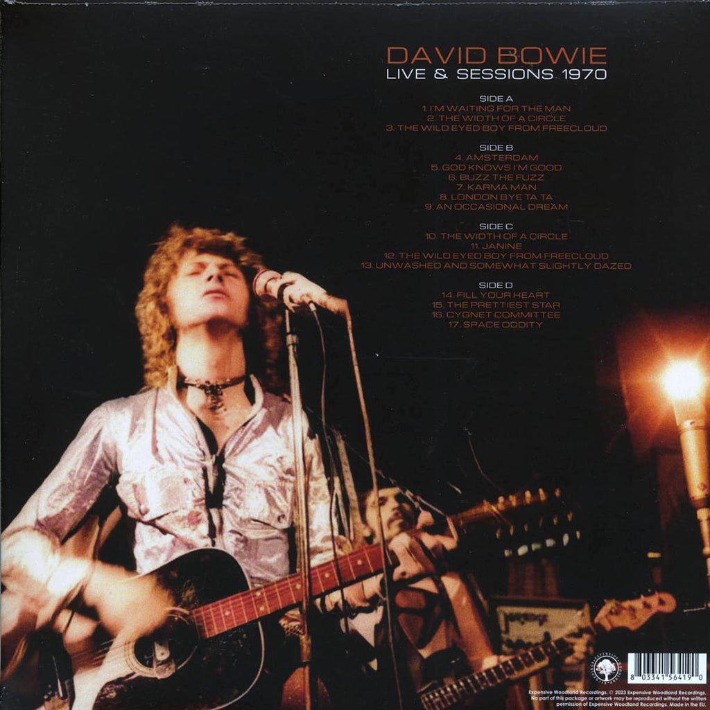 David Bowie - Live & Sessions 1970 (2xLP) vinyl LP back cover