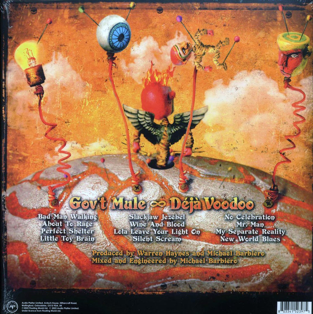 Gov't Mule - Deja Voodoo (ltd. ed.) (2xLP) (clear vinyl) vinyl LP back cover