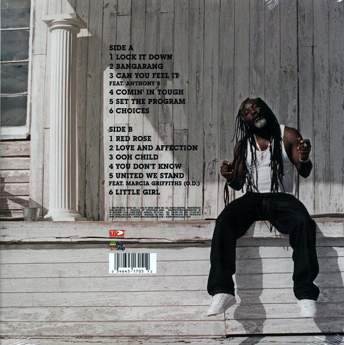 Freddie McGregor - Comin In Tough vinyl LP back cover