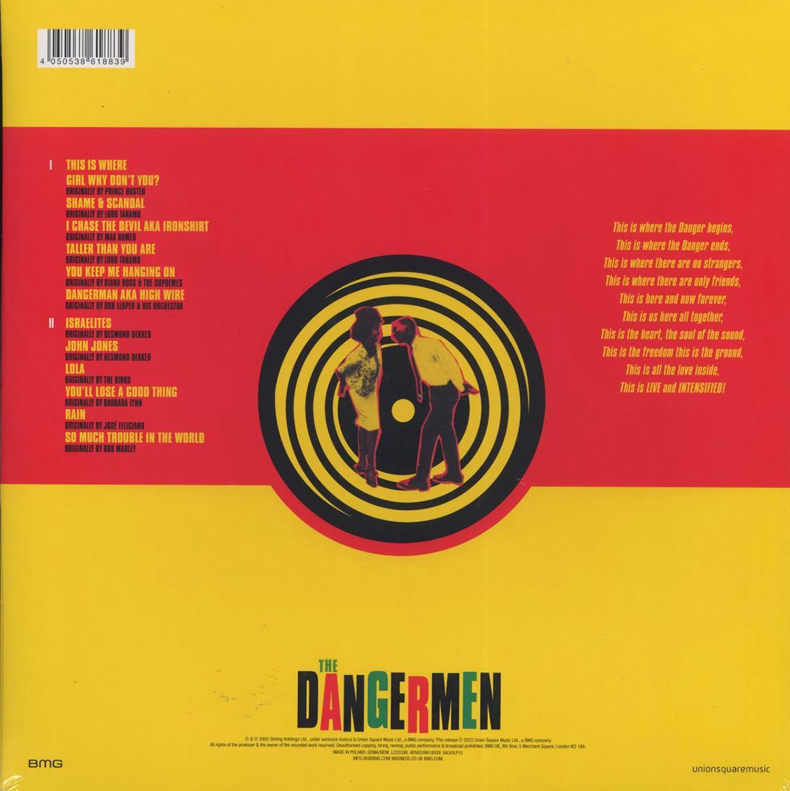 Madness - The Dangermen Sessions Volume 1 (180g) vinyl LP back cover
