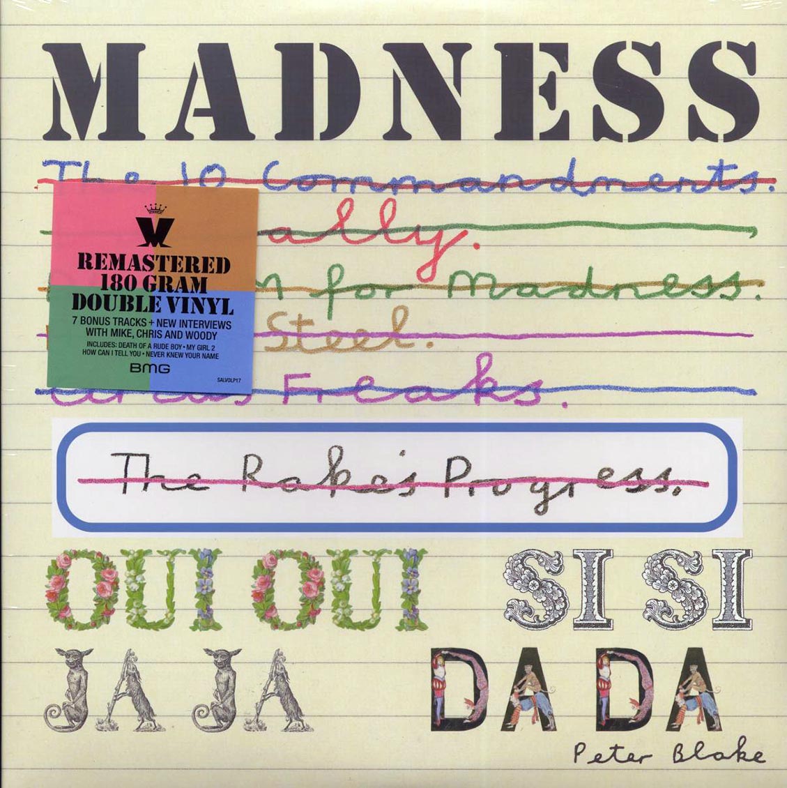 Madness - Oui Oui Si Si Ja Ja Da Da (+7 bonus tracks) (2xLP) (180g) (remastered) vinyl LP front cover