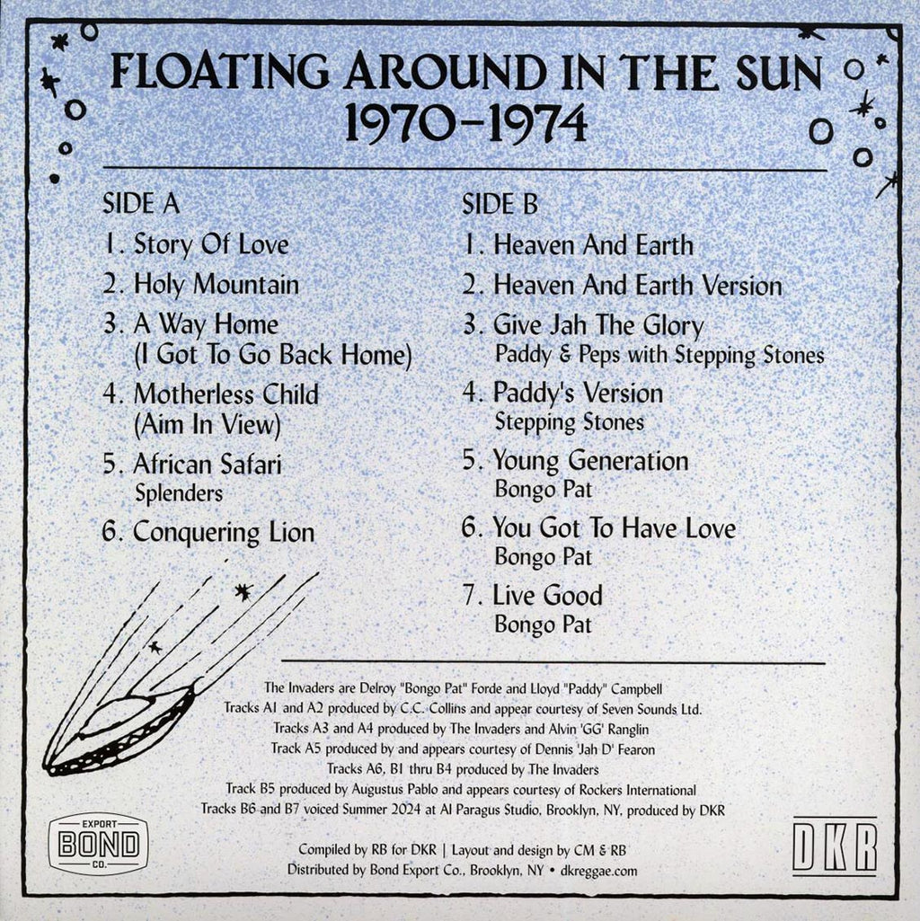 Invaders - Floating Around The Sun: 1970-1974 vinyl LP back cover