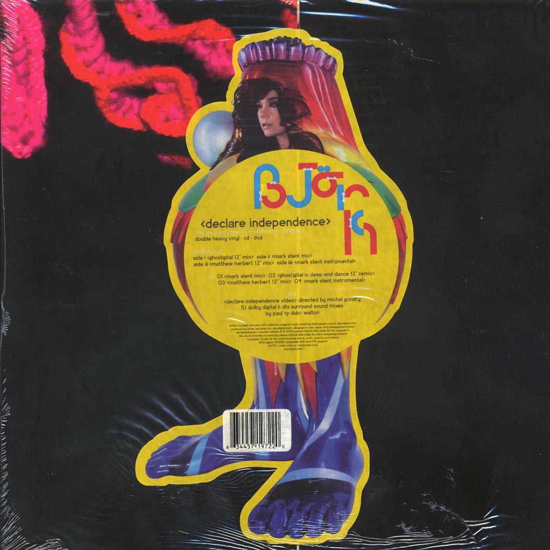 Bjork - Declare Independence (2xLP) (180g) (incl. CD) (incl. DVD) vinyl LP back cover