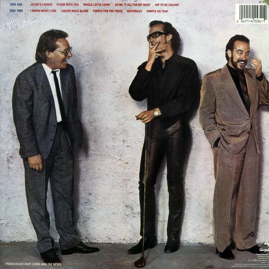 Huey Lewis & The News - Fore! (ORIGINAL 1986 PRESS) vinyl LP back cover