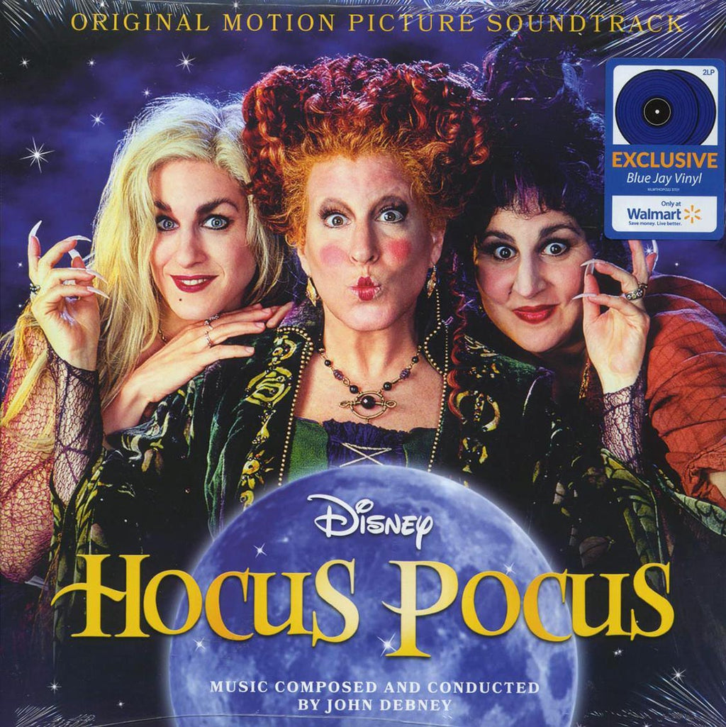John Debney - Hocus Pocus Original Motion Picture Soundtrack (2xLP) (blue vinyl) vinyl LP front cover