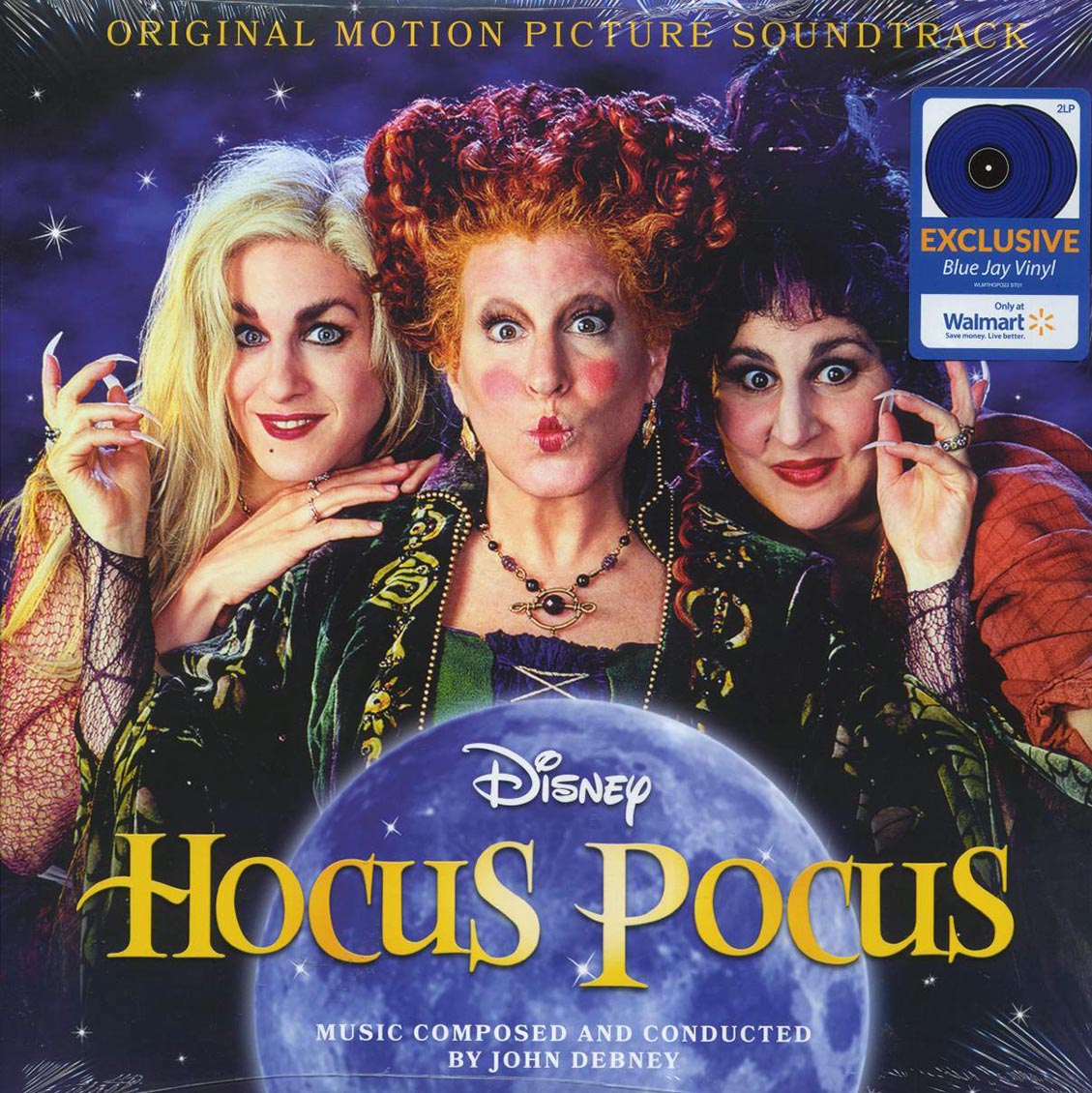 John Debney - Hocus Pocus Original Motion Picture Soundtrack (2xLP) (blue vinyl) vinyl LP front cover