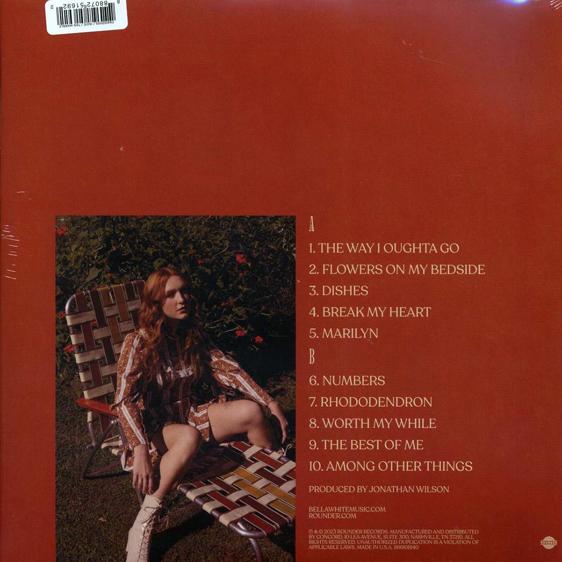 Bella White - Among Other Things (ltd. ed.) (brown/red swirl) vinyl LP back cover