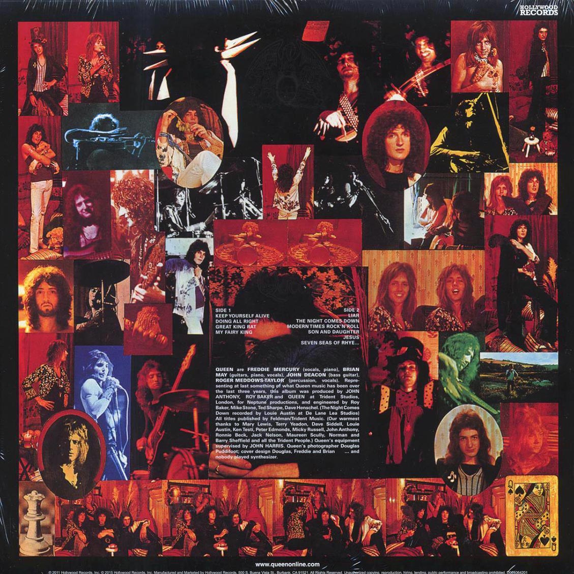 Queen - Queen (180g) (remastered) vinyl LP back cover