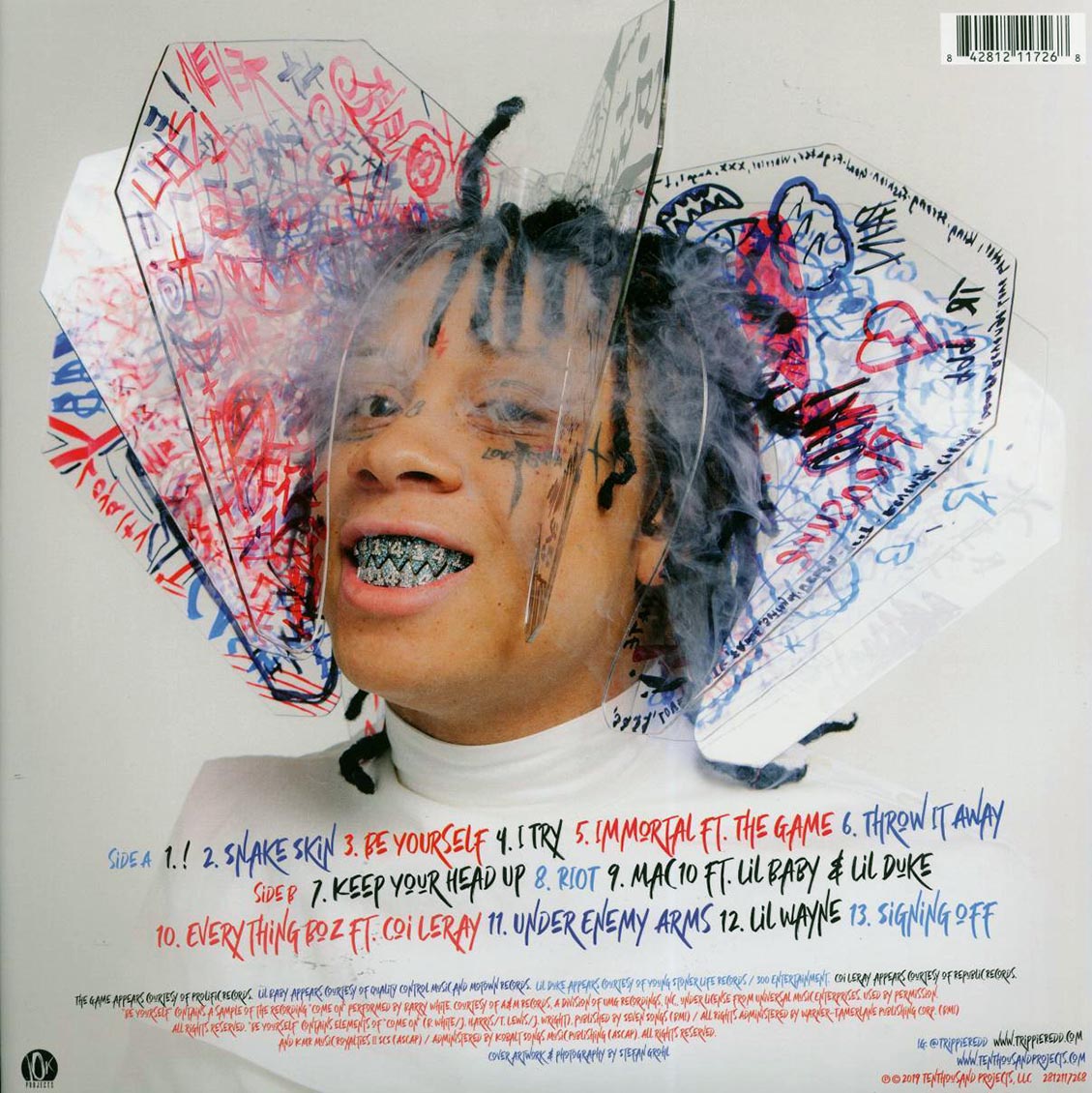 Trippie Redd - ! (red vinyl) vinyl LP back cover