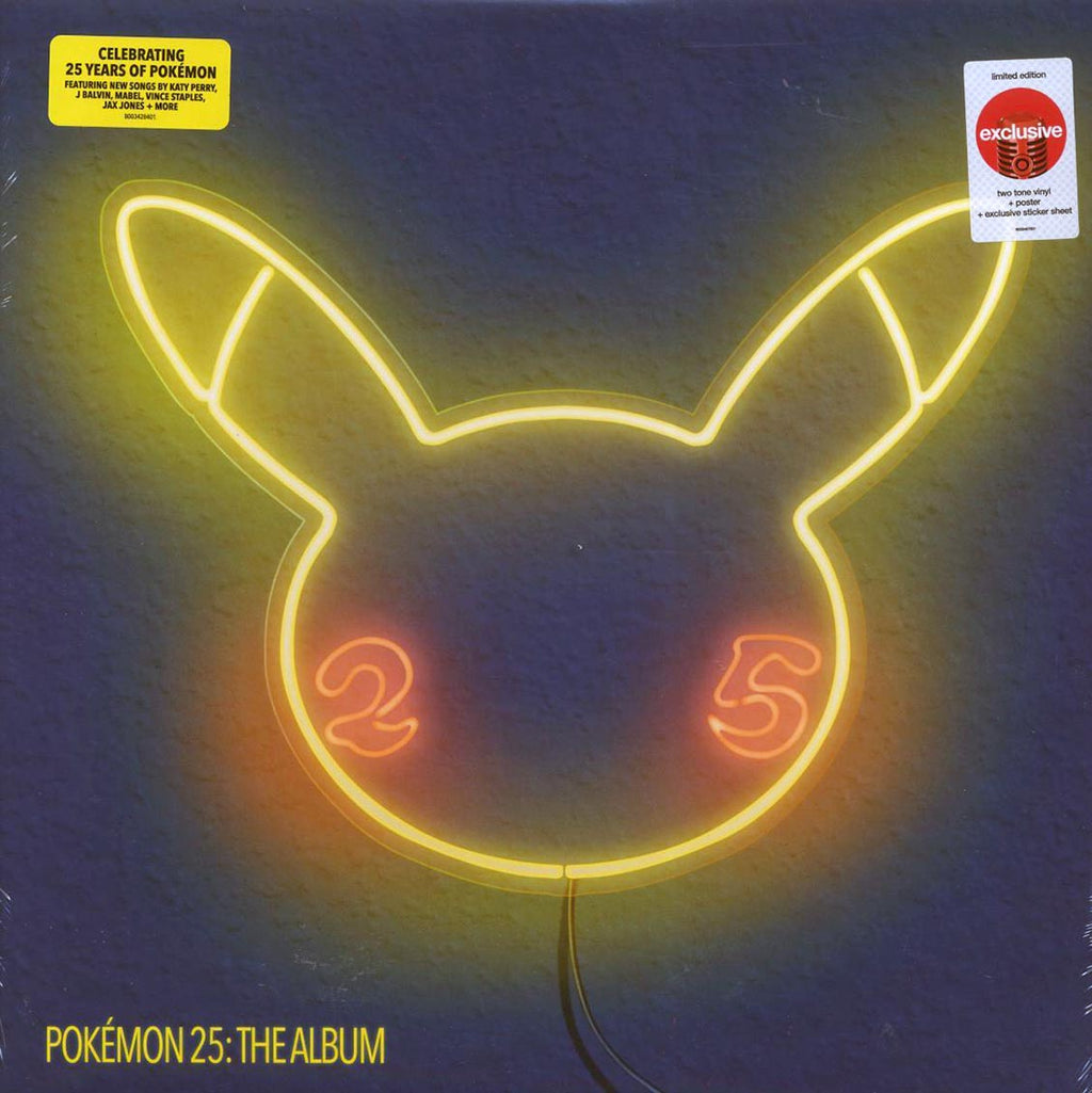 Katy Perry, Post Malone, Mabel, J Balvin, Etc. - Pokeman 25: The Album (ltd. ed.) (red/white vinyl) vinyl LP front cover