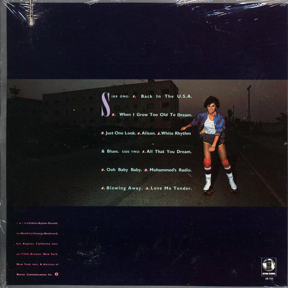 Linda Ronstadt - Living In The Usa (1978 PRESS) (marked/ltd stock) vinyl LP back cover