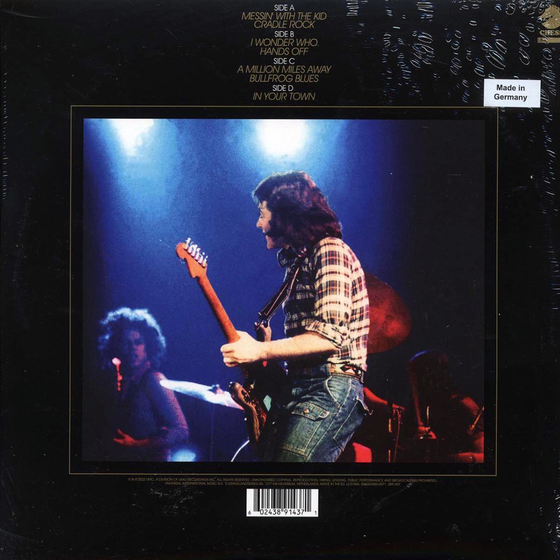 Rory Gallagher - Live In San Diego '74 (RSD 2022) (ltd. ed.) (2xLP) (180g) vinyl LP back cover
