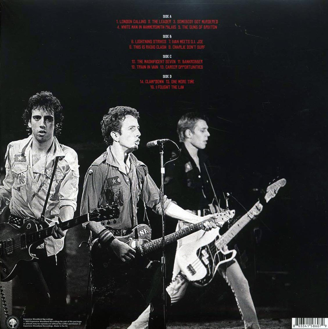 The Clash - Live Amsterdam 1981 (2xLP) vinyl LP back cover
