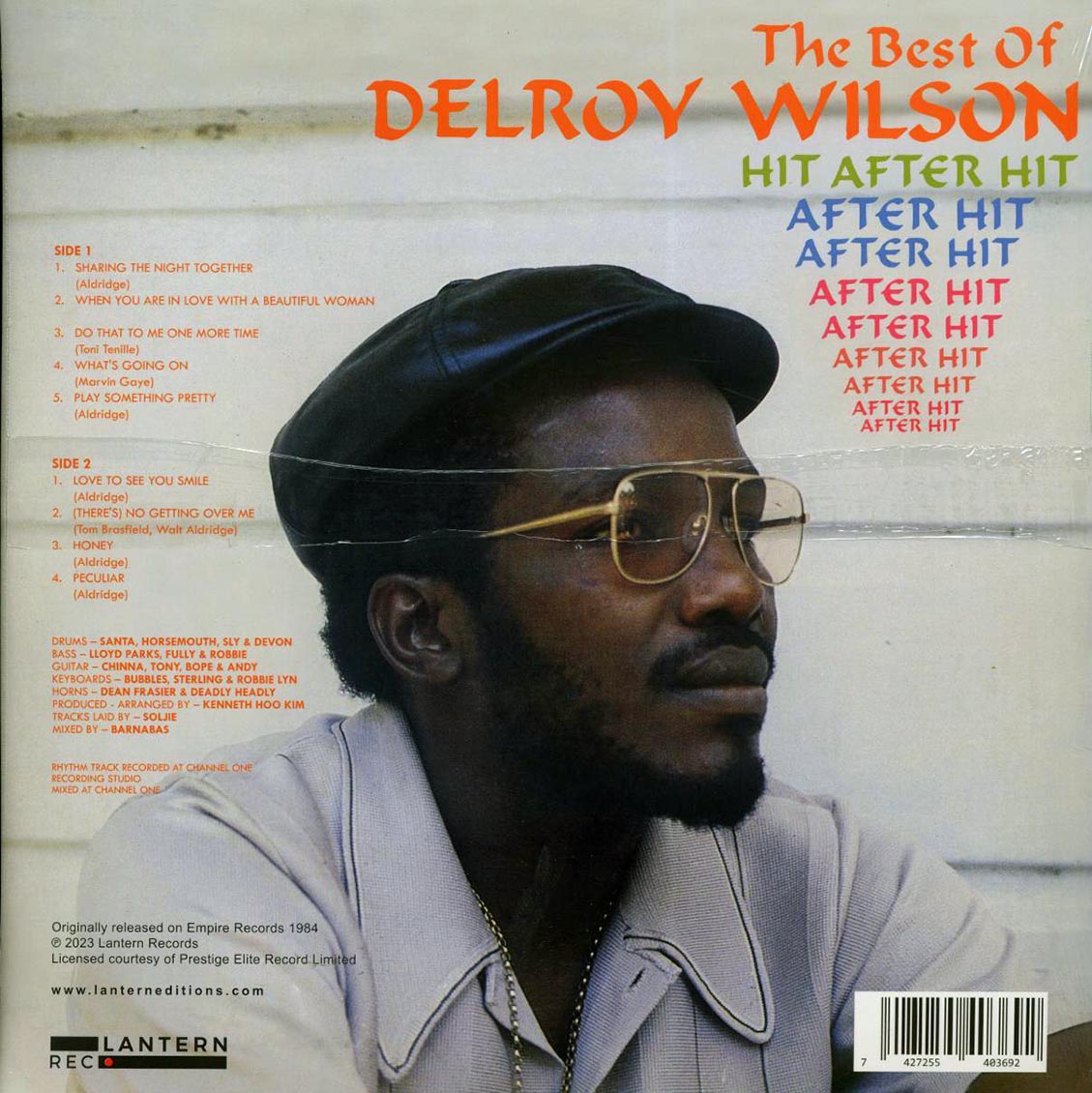 Delroy Wilson - Hit After Hit After Hit: The Best Of vinyl LP back cover