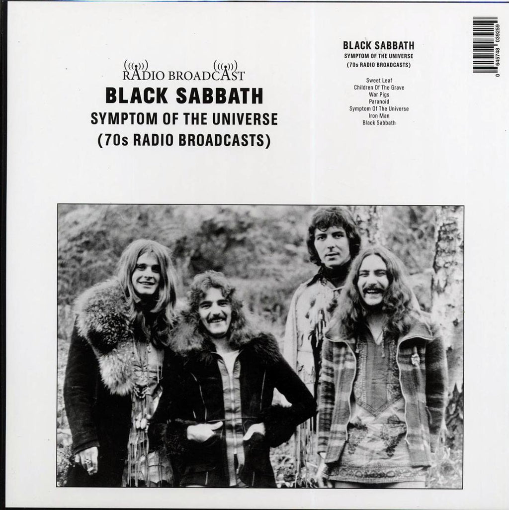 Black Sabbath - Symptom Of The Universe: 70s Radio Broadcasts vinyl LP front cover