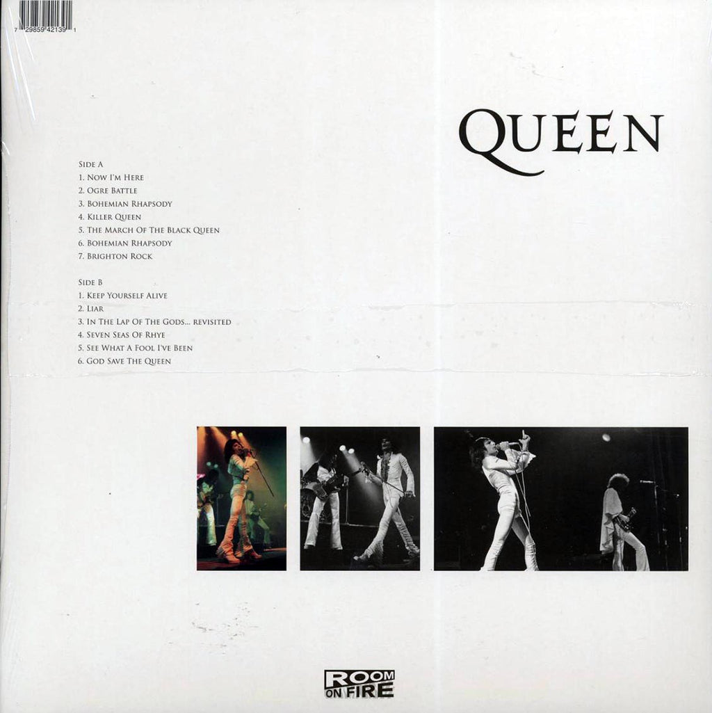 Queen - London Christmas Concert 1975 (ltd. ed.) (gold vinyl) vinyl LP back cover
