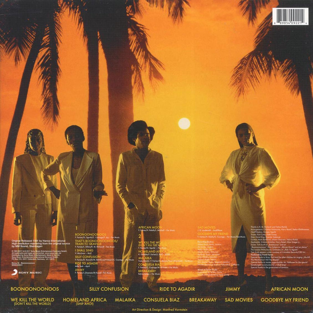 Boney M - Boonoonoonoos (remastered) vinyl LP back cover