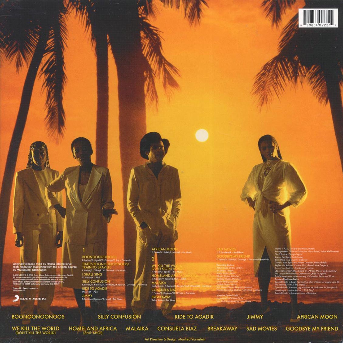 Boney M - Boonoonoonoos (remastered) vinyl LP back cover