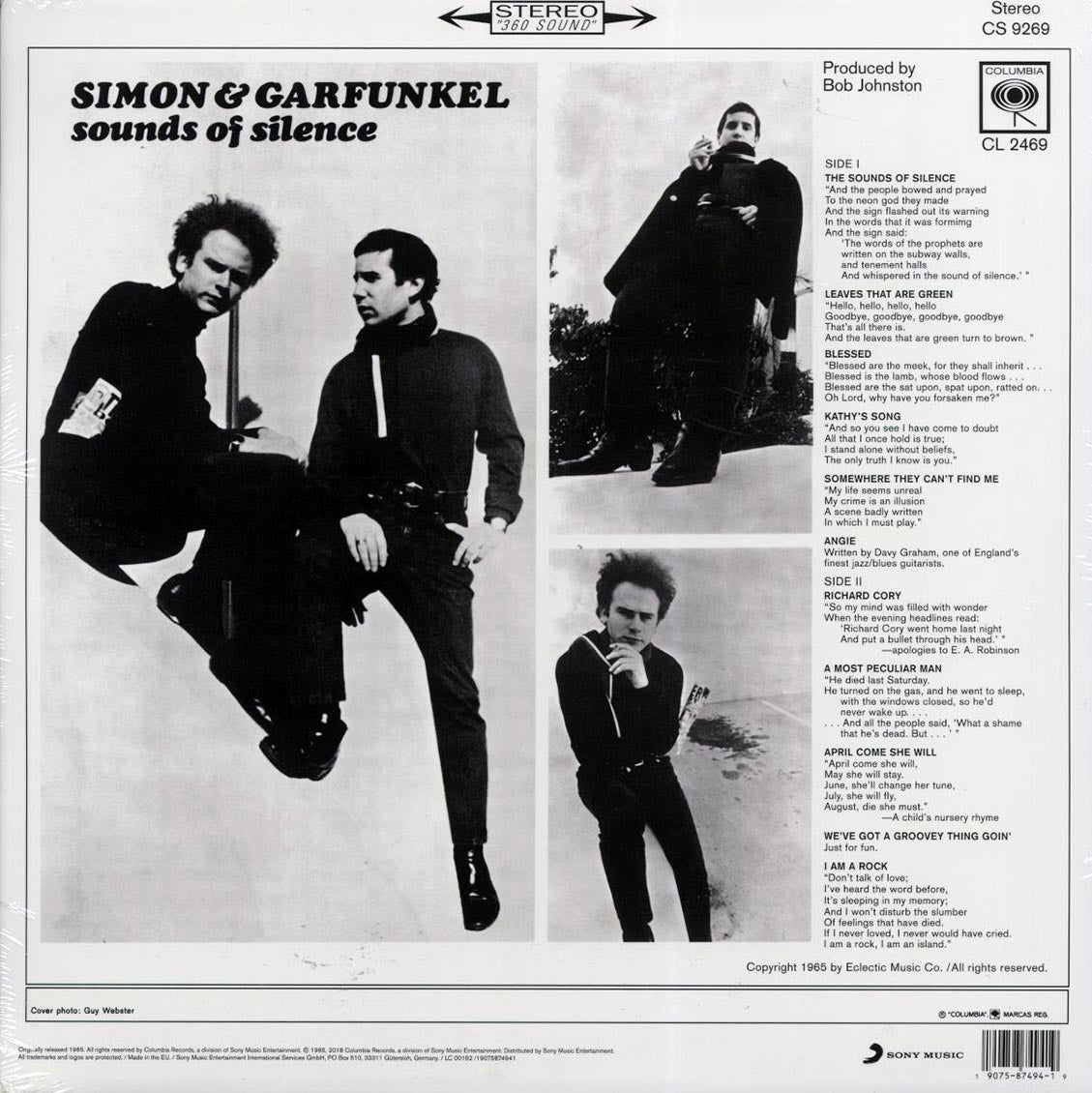 Simon & Garfunkel - Sounds Of Silence (180g) vinyl LP back cover