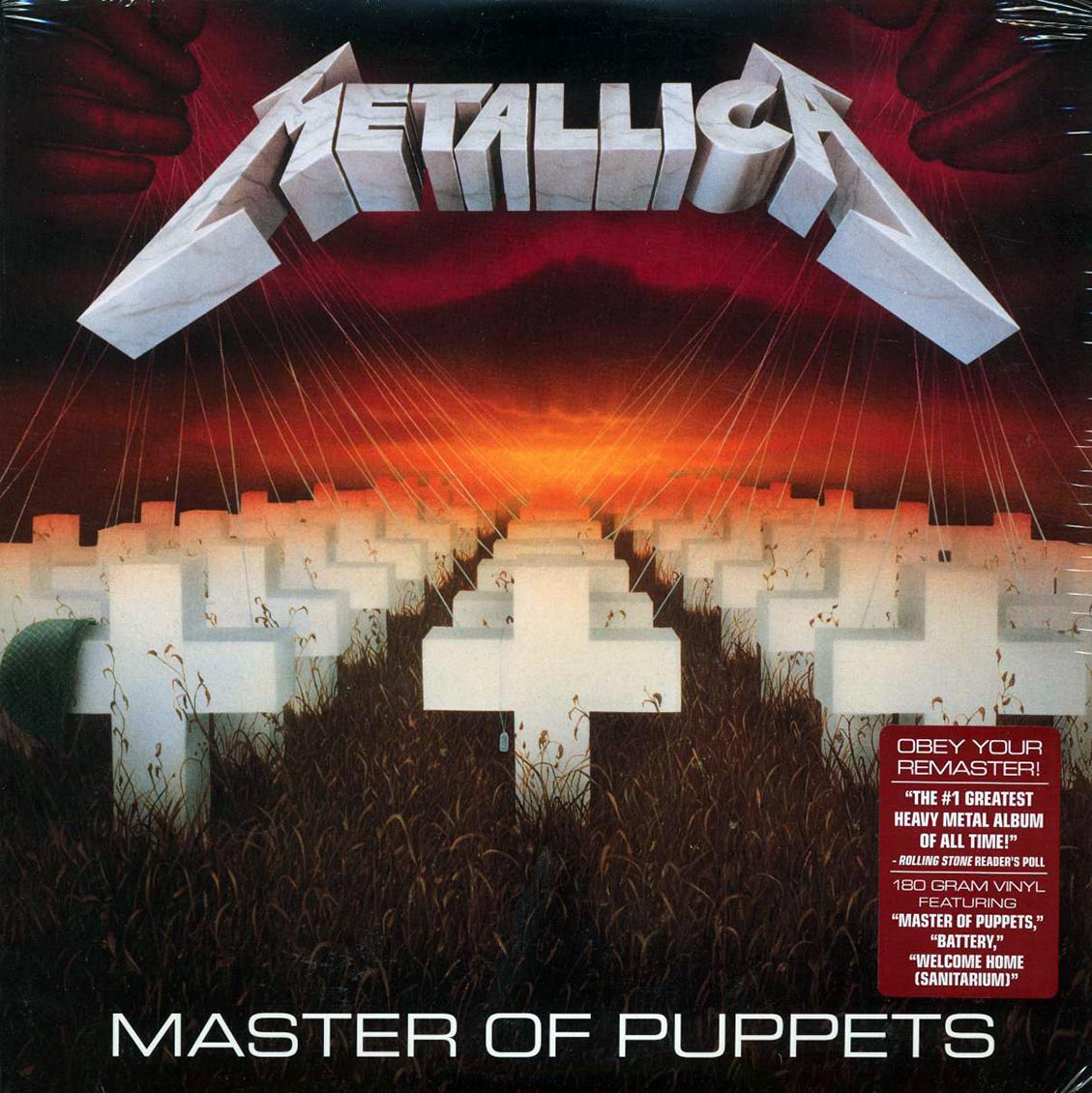 Metallica - Master Of Puppets (2017 PRESS) (180g) (remastered) vinyl LP front cover