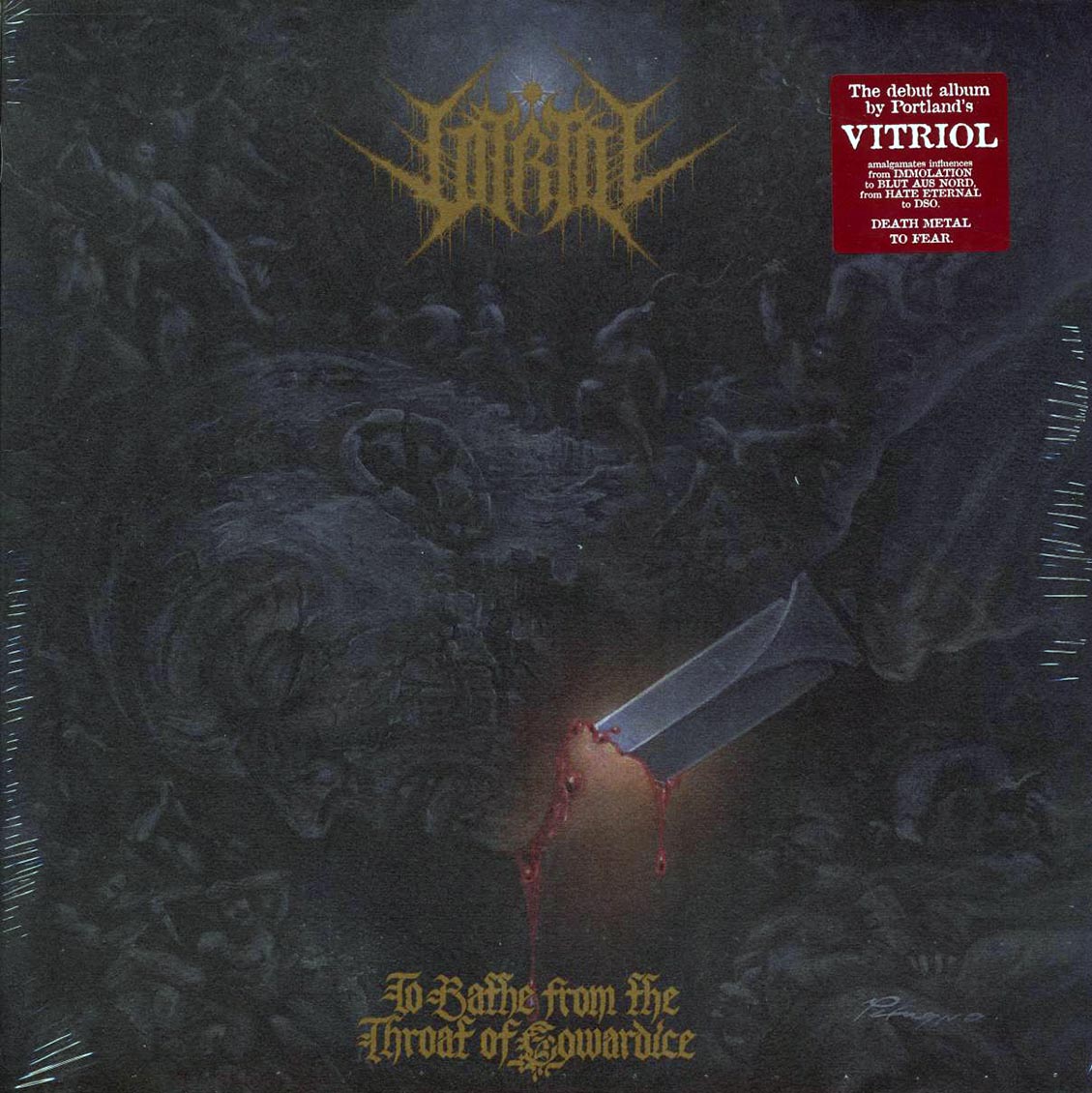 Vitriol - To Bathe From The Throat Of Cowardice vinyl LP front cover