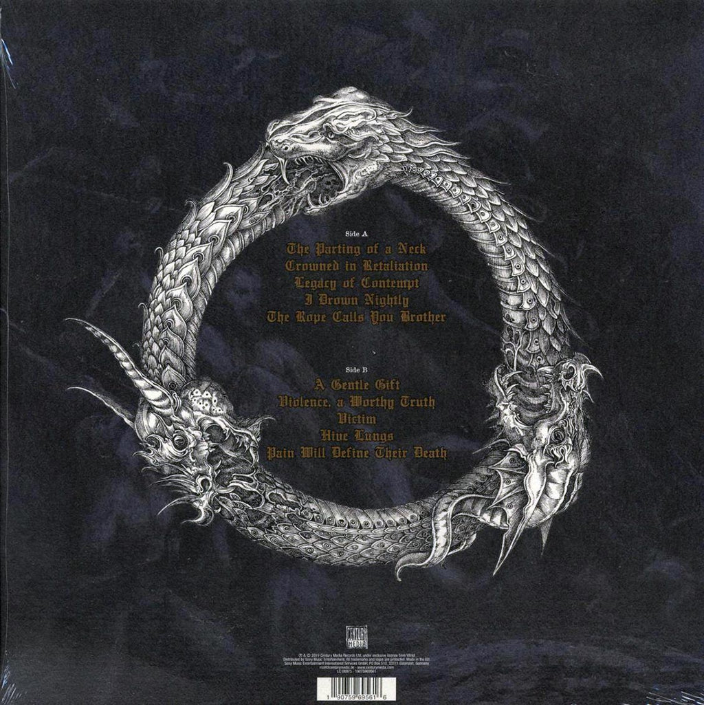 Vitriol - To Bathe From The Throat Of Cowardice vinyl LP back cover