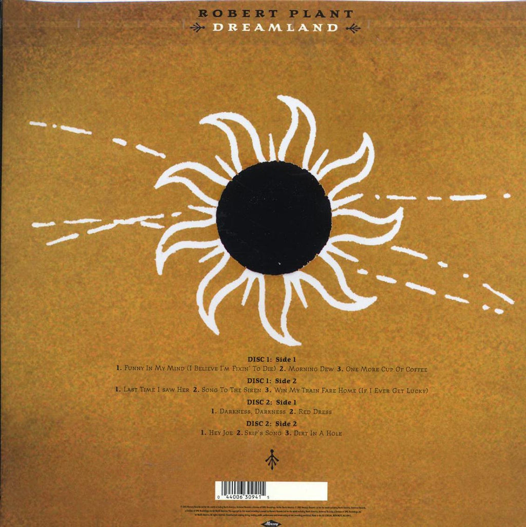 Robert Plant - Dreamland (Discogs 13916362) (2xLP) vinyl LP back cover