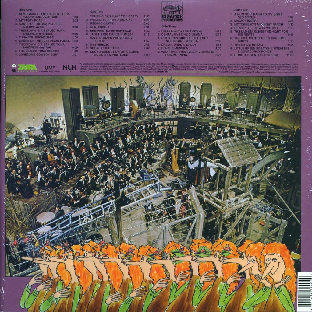 Frank Zappa - 200 Motels (50th Anniv. Ed.) (2xLP) (180g) (remastered) vinyl LP back cover
