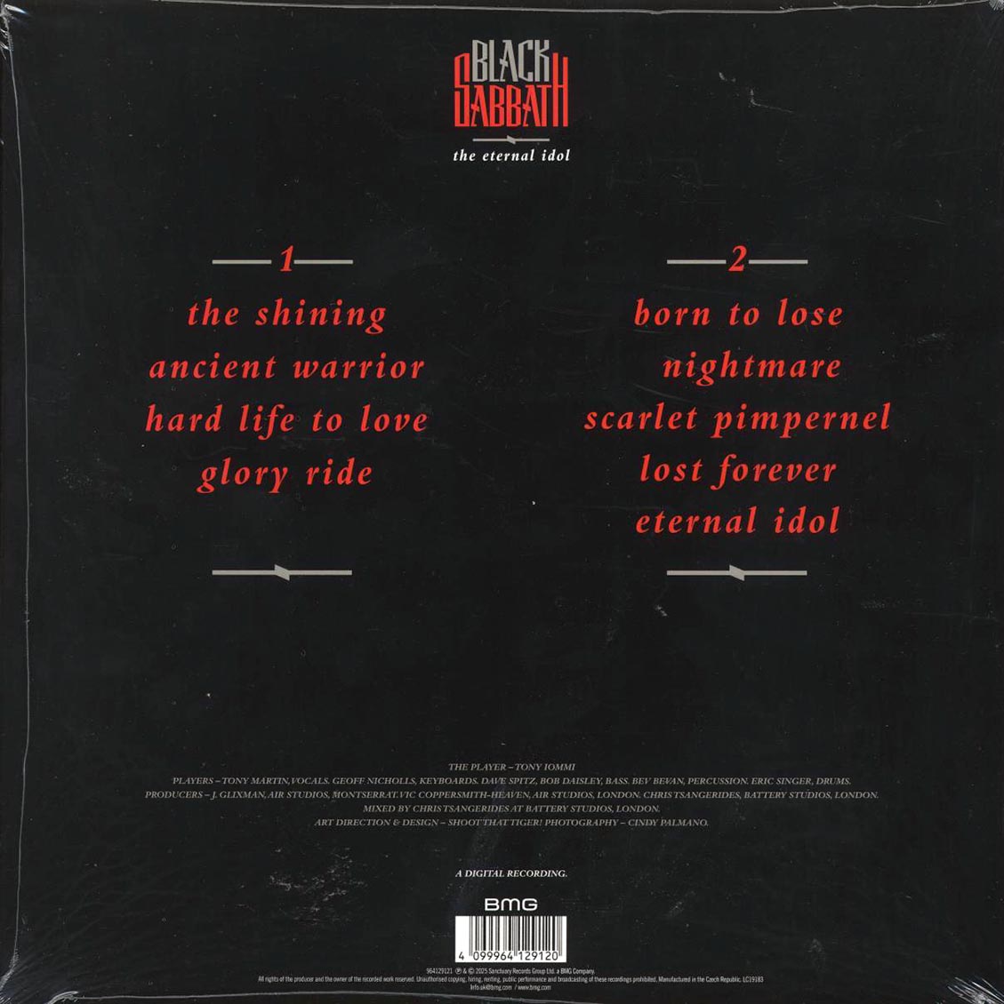 Black Sabbath - The Eternal Idol (RSD 2025) (ltd. ed.) (remastered) (ruby vinyl) vinyl LP back cover