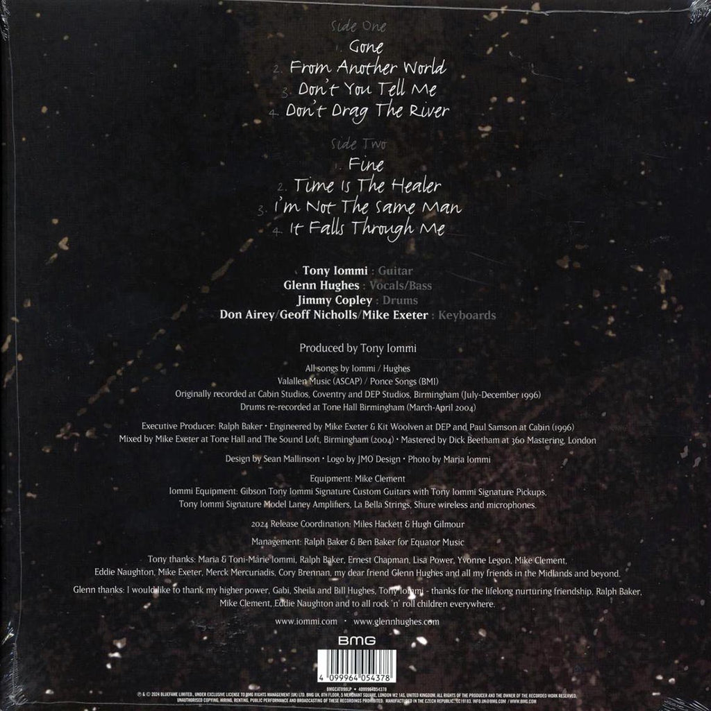 Tony Iommi, Glenn Hughes - The 1996 Dep Sessions (ltd. ed.) (blue vinyl) vinyl LP back cover