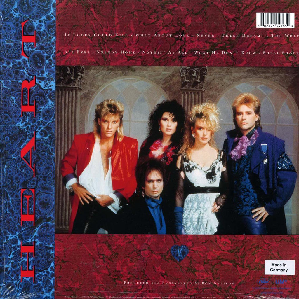 Heart - Heart vinyl LP back cover