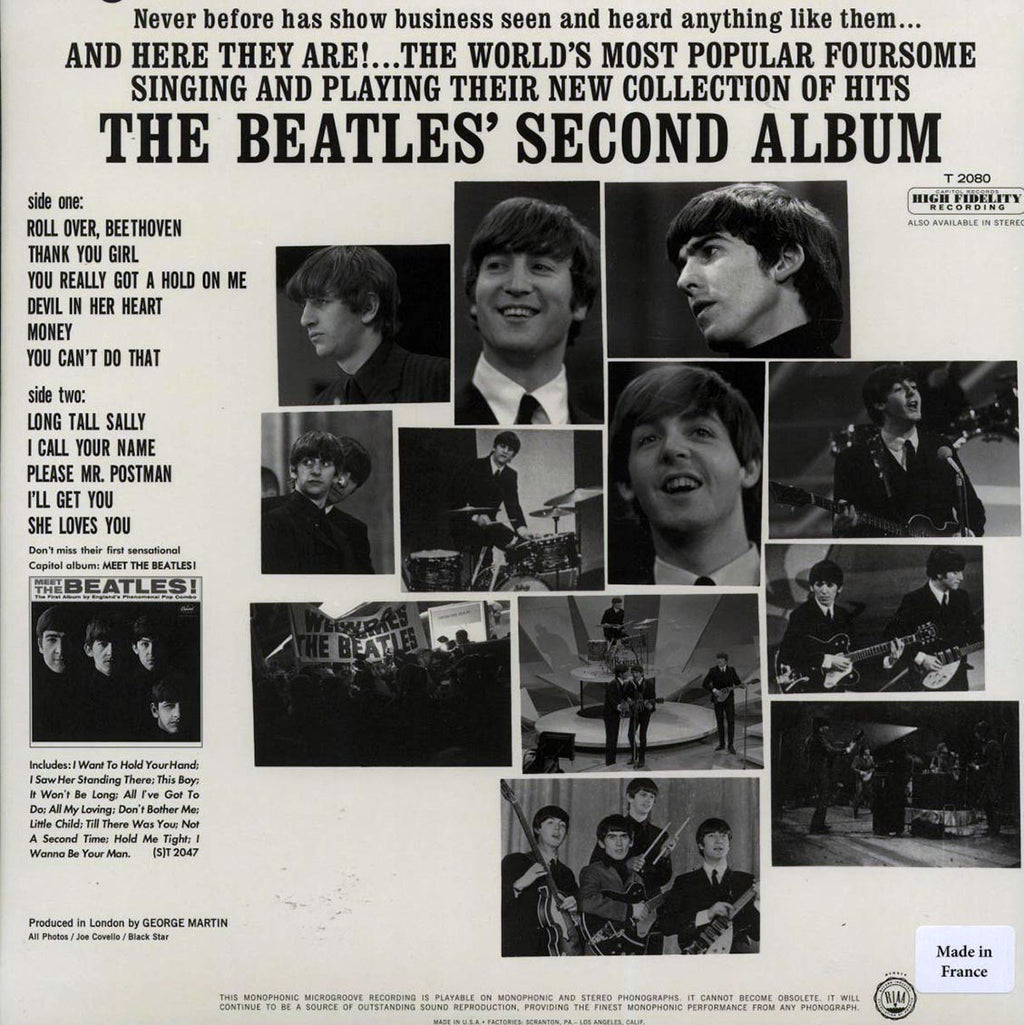 The Beatles - The Beatles' Second Album (mono) (180g) (audiophile) vinyl LP back cover