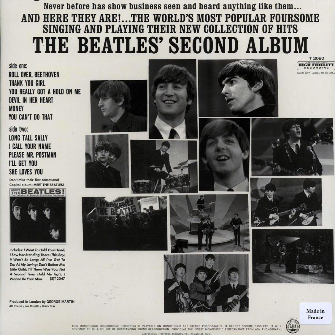 The Beatles - The Beatles' Second Album (mono) (180g) (audiophile) vinyl LP back cover