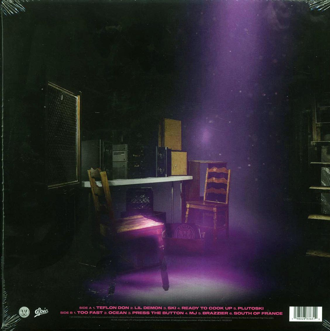 Future - Mixtape Pluto vinyl LP back cover