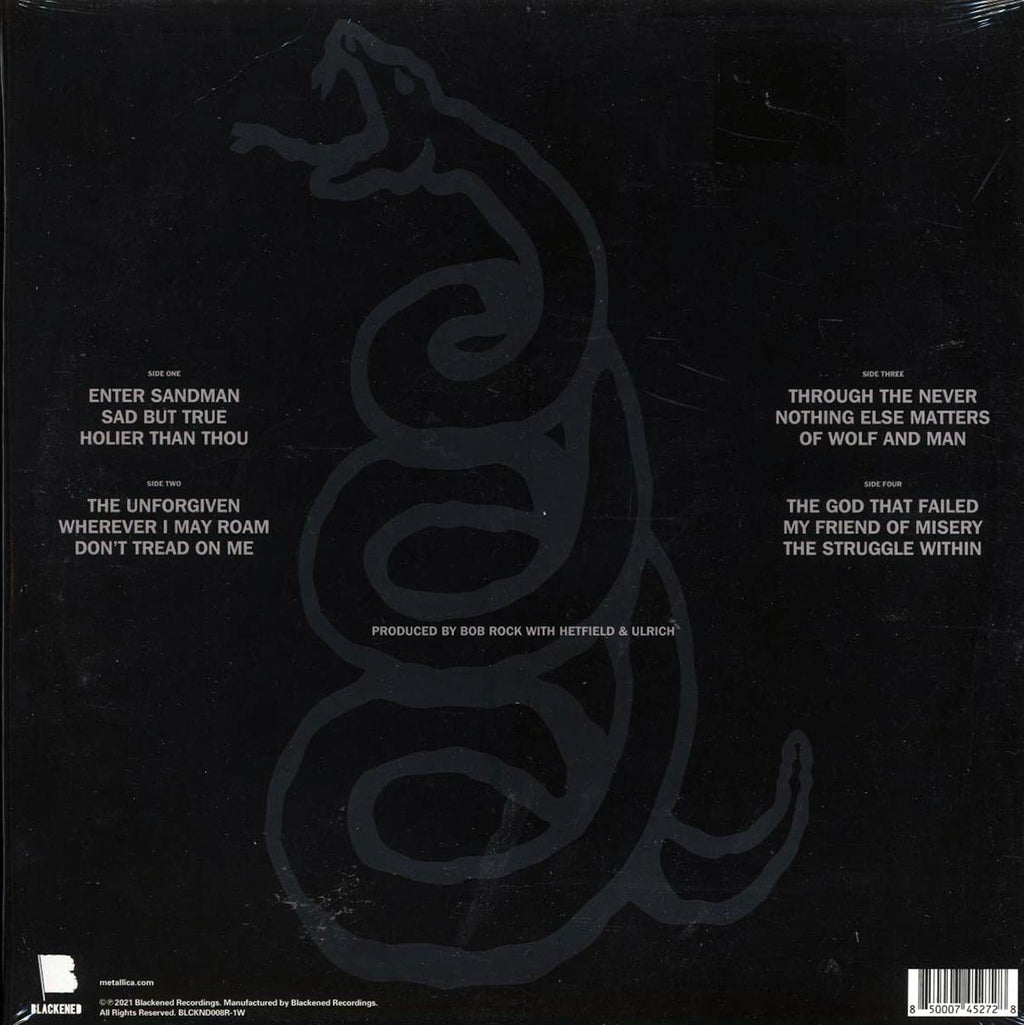 Metallica - Metallica (2xLP) (remastered) (black marble) vinyl LP back cover