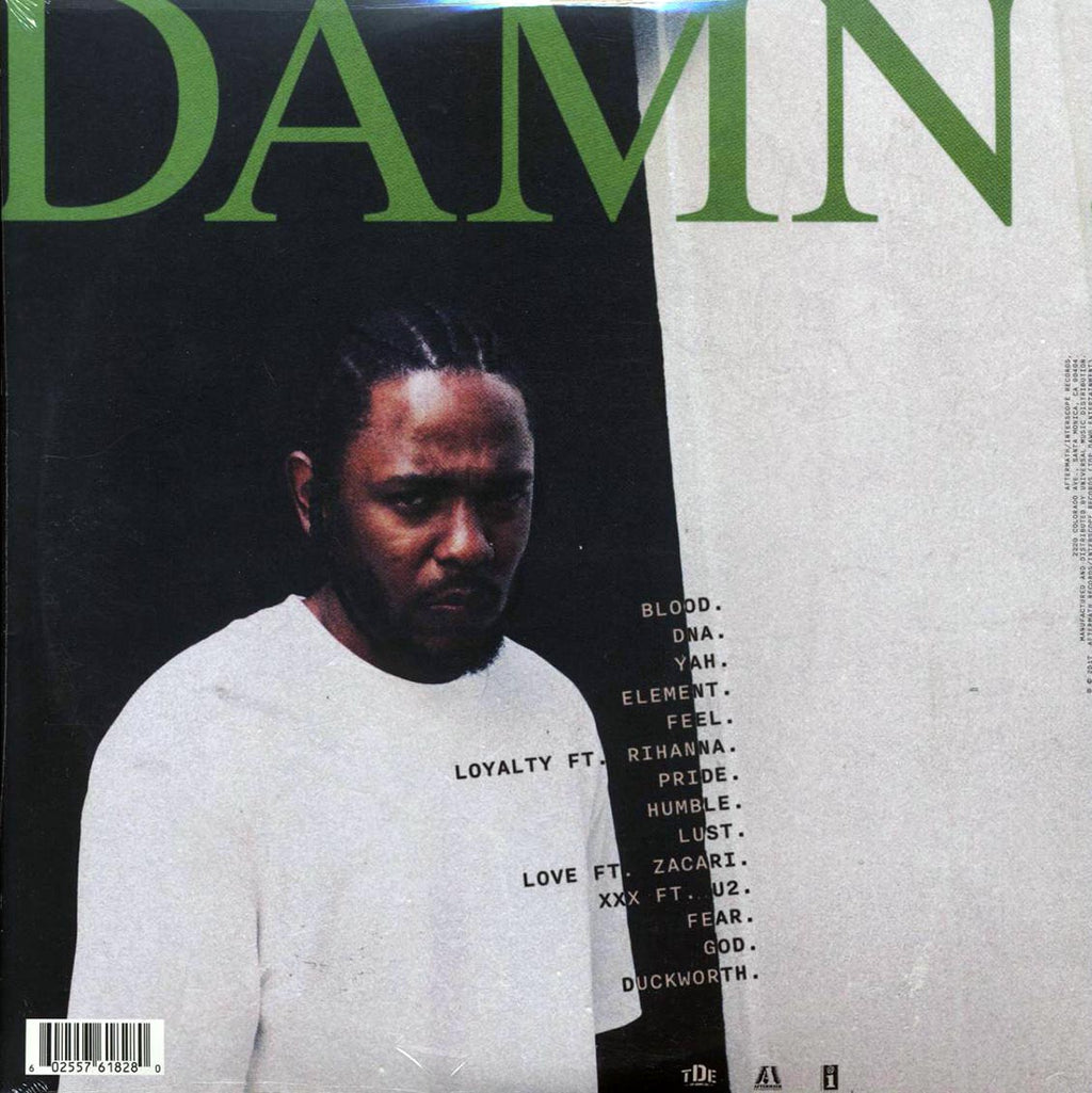 Kendrick Lamar - Damn (2xLP) vinyl LP back cover