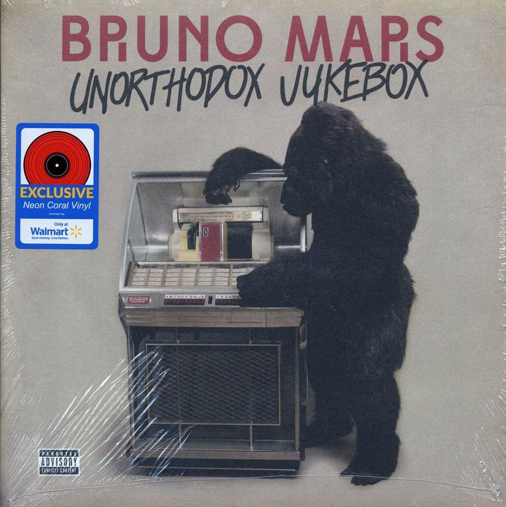 Bruno Mars - Unorthodox Jukebox (ltd. ed.) (neon coral vinyl) vinyl LP front cover