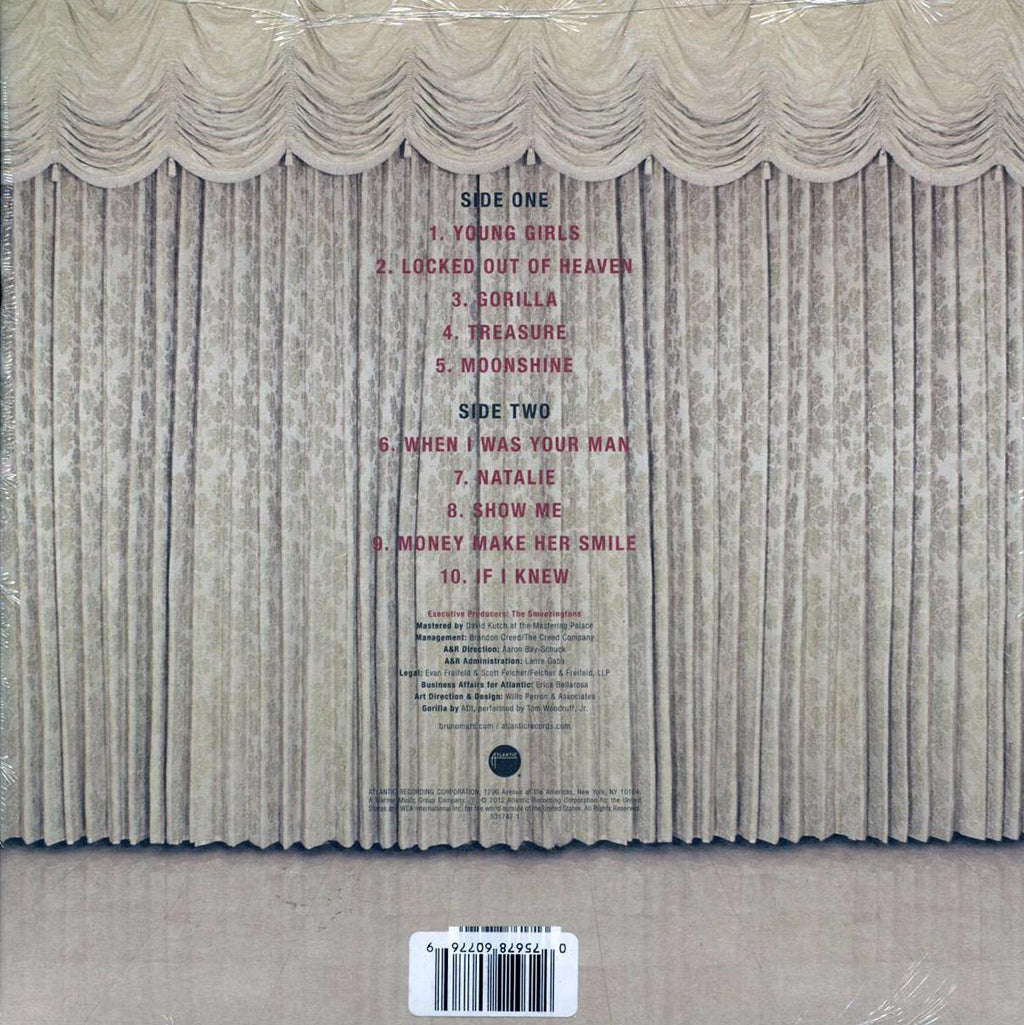 Bruno Mars - Unorthodox Jukebox (ltd. ed.) (neon coral vinyl) vinyl LP back cover
