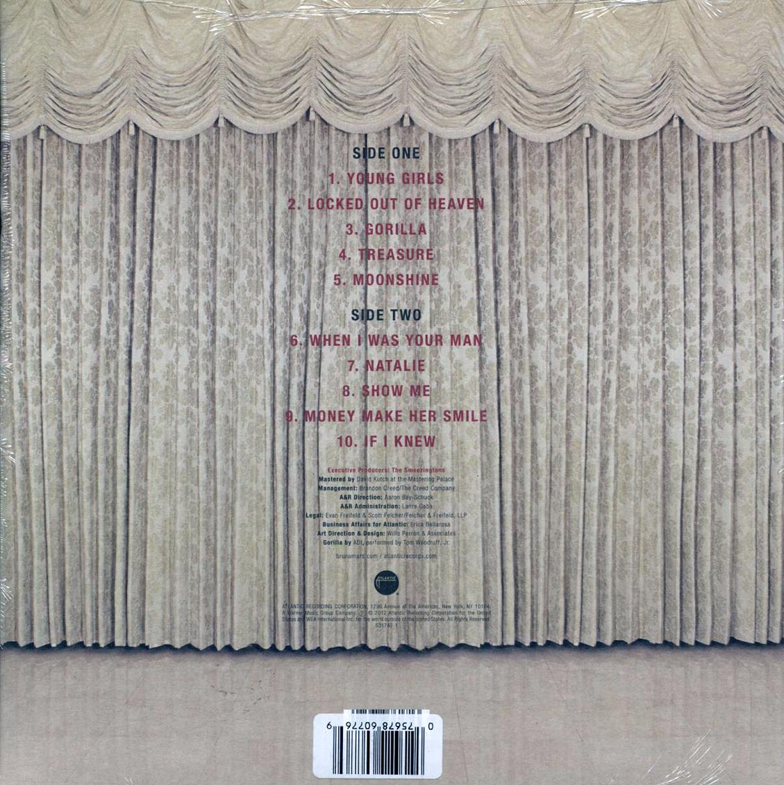 Bruno Mars - Unorthodox Jukebox (ltd. ed.) (neon coral vinyl) vinyl LP back cover