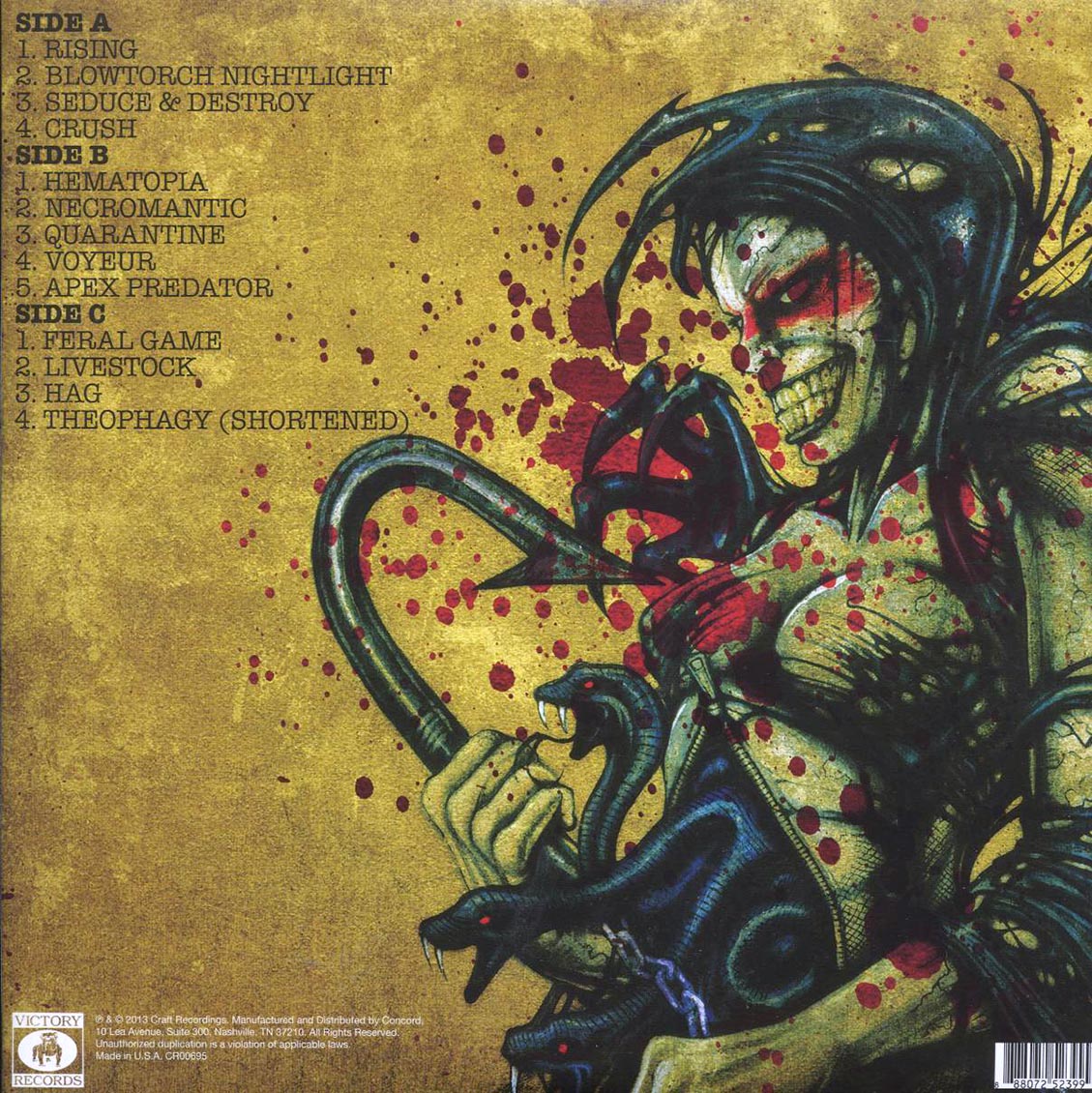 Otep - Hydra (2xLP) vinyl LP back cover