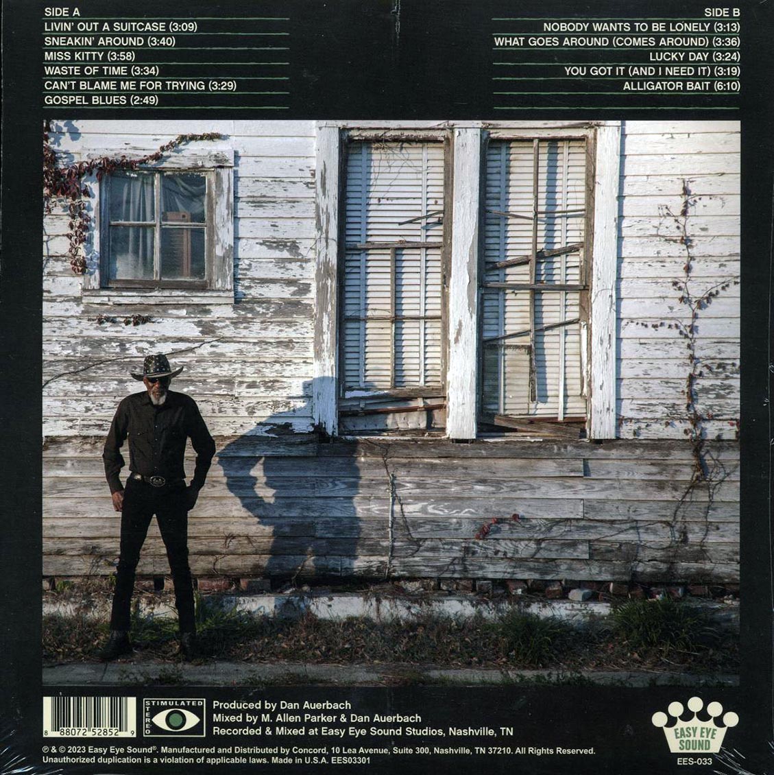 Robert Finley - Black Bayou vinyl LP back cover