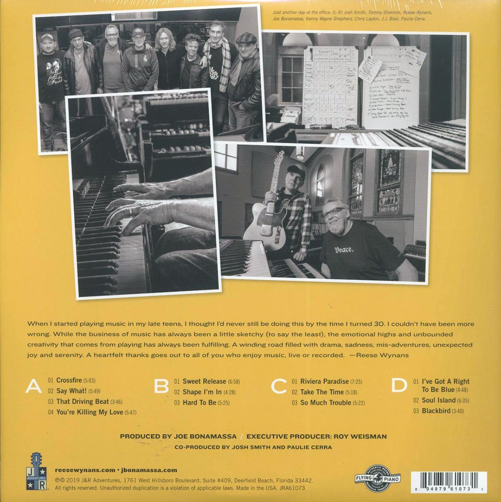 Reese Wynans & Friends - Sweet Release (2xLP) (180g) vinyl LP back cover