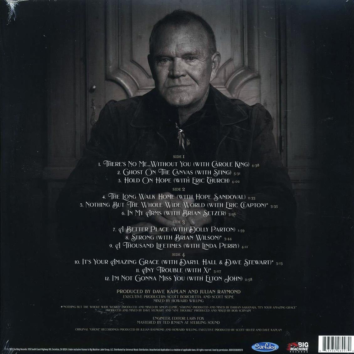 Glen Campbell - Duets: Ghost On The Canvas Sessions (2xLP) (180g) (gold vinyl) vinyl LP back cover