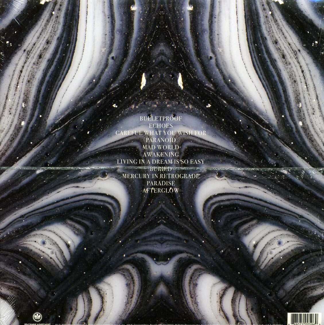 Young Guns - Echoes (blue/white splatter vinyl) vinyl LP back cover