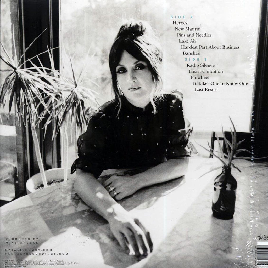 Natalie Hemby - Pins And Needles (180g) (blue vinyl) vinyl LP back cover