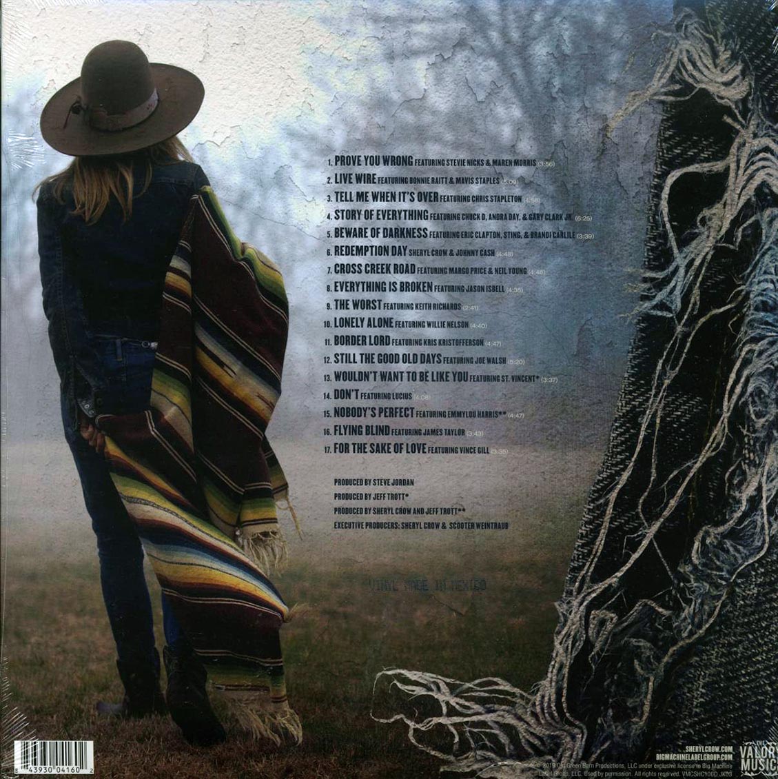 Sheryl Crow - Threads (2xLP) vinyl LP back cover